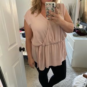 Blush Peplum Top